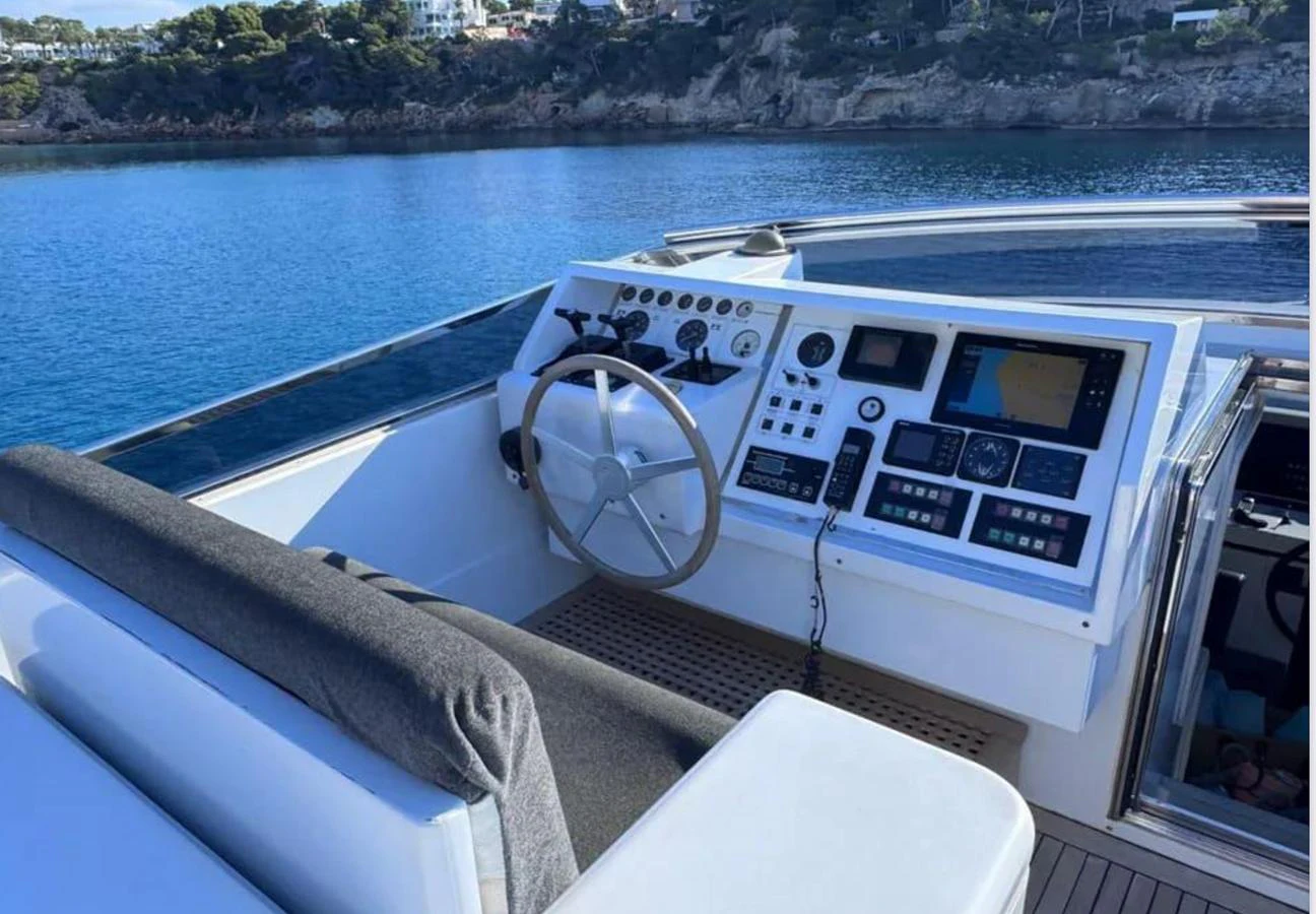 the inside of a boat aboard BLUE MOON Yacht for Sale
