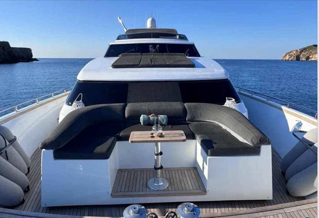 a boat on the water aboard BLUE MOON Yacht for Sale