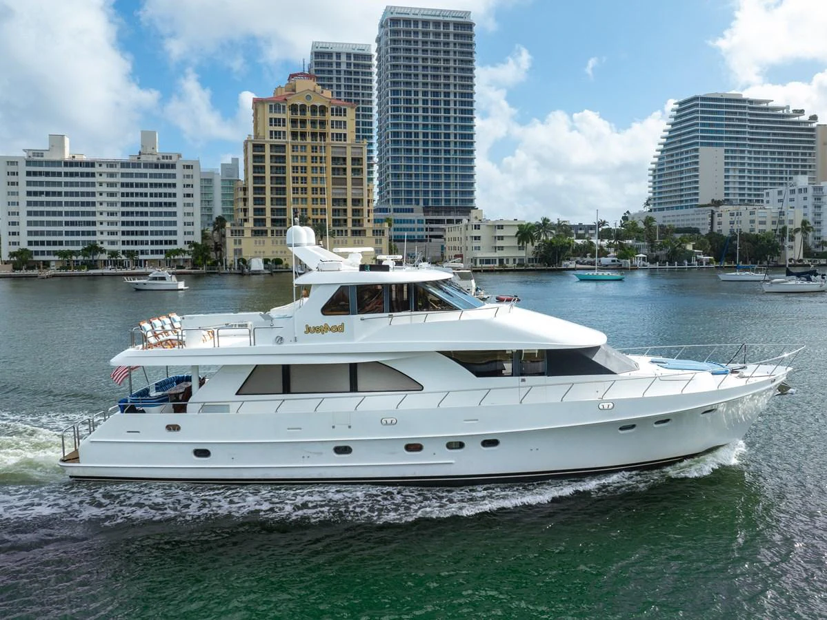 a boat in the water aboard JUSMAD Yacht for Sale