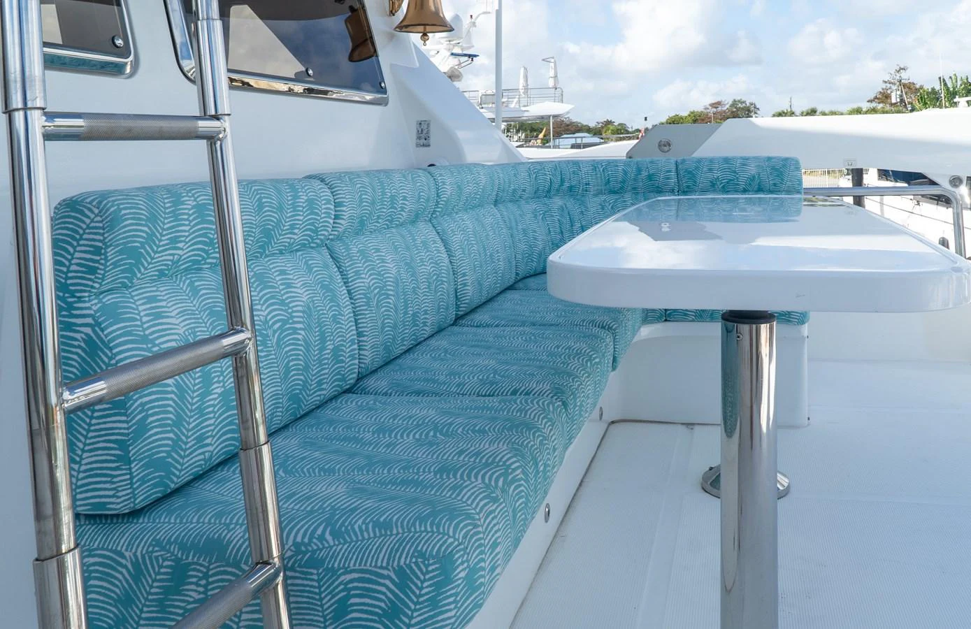 a boat on the water aboard JUSMAD Yacht for Sale