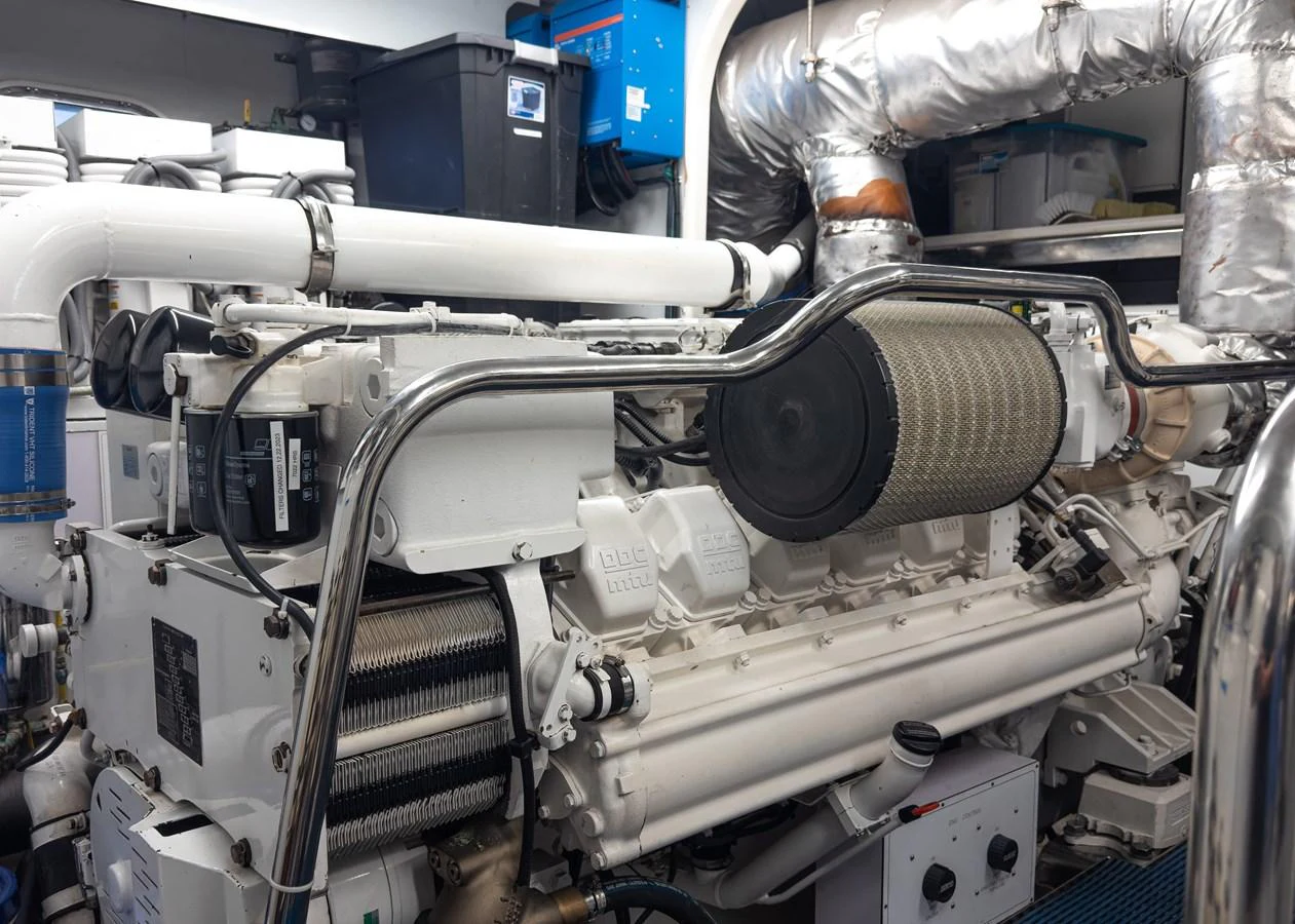 close-up of a machine aboard JUSMAD Yacht for Sale