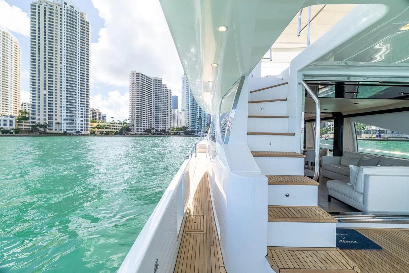 a boat on the water aboard SABI Yacht for Sale