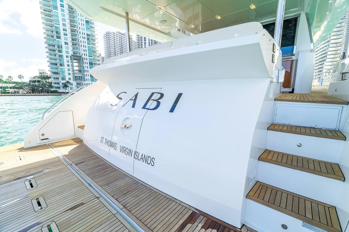 a large white box on a boat aboard SABI Yacht for Sale