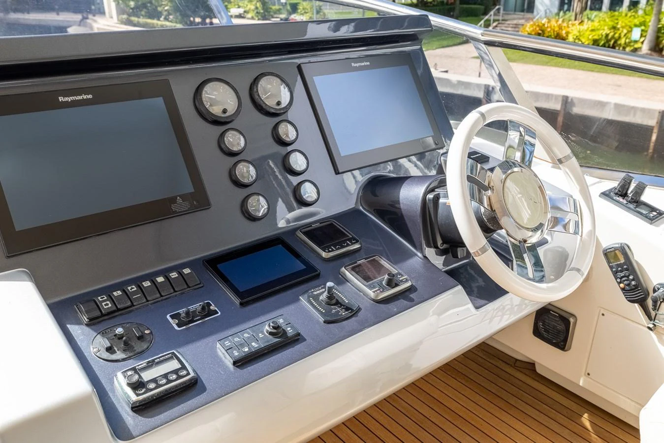 a car stereo and a radio aboard SABI Yacht for Sale