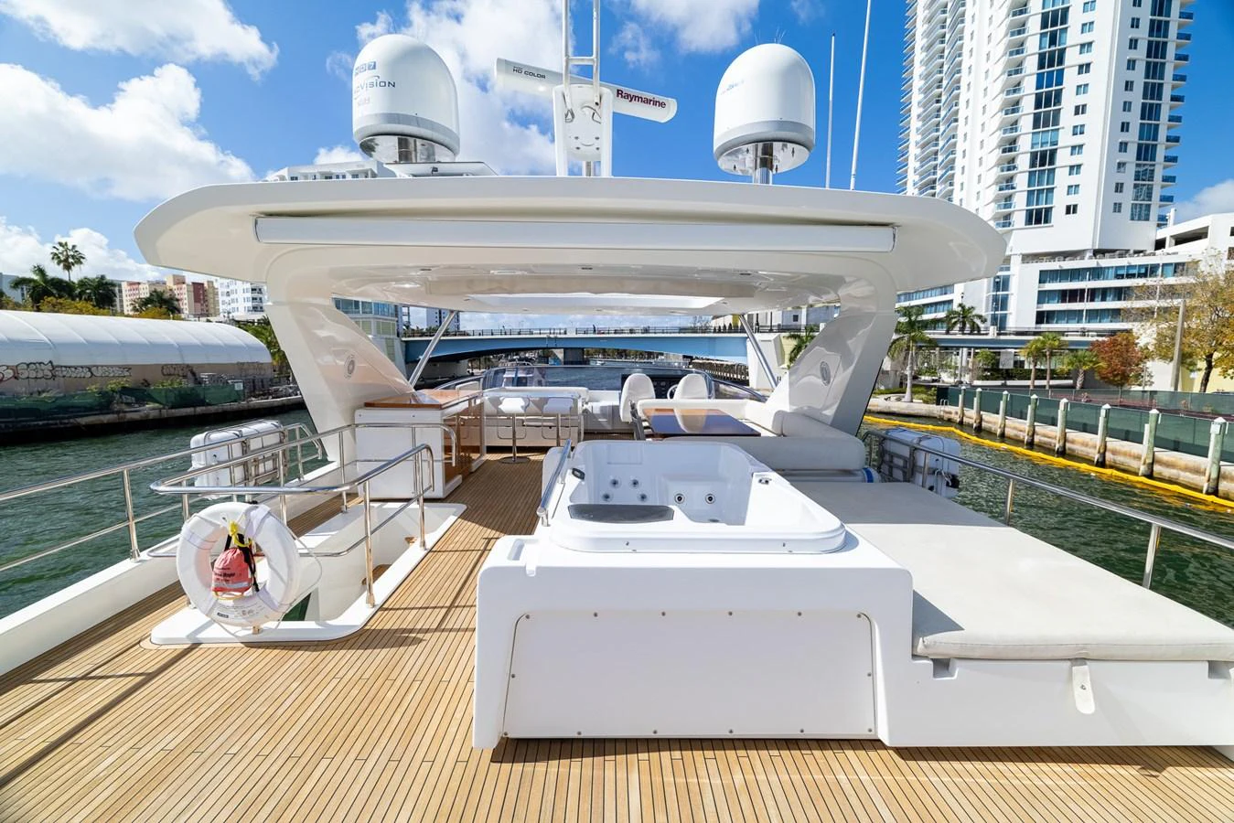 a large white building with a dome aboard SABI Yacht for Sale