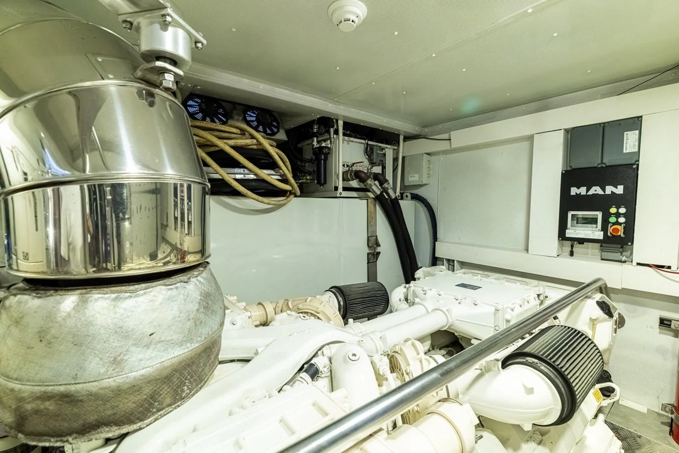 a close-up of a machine aboard SABI Yacht for Sale