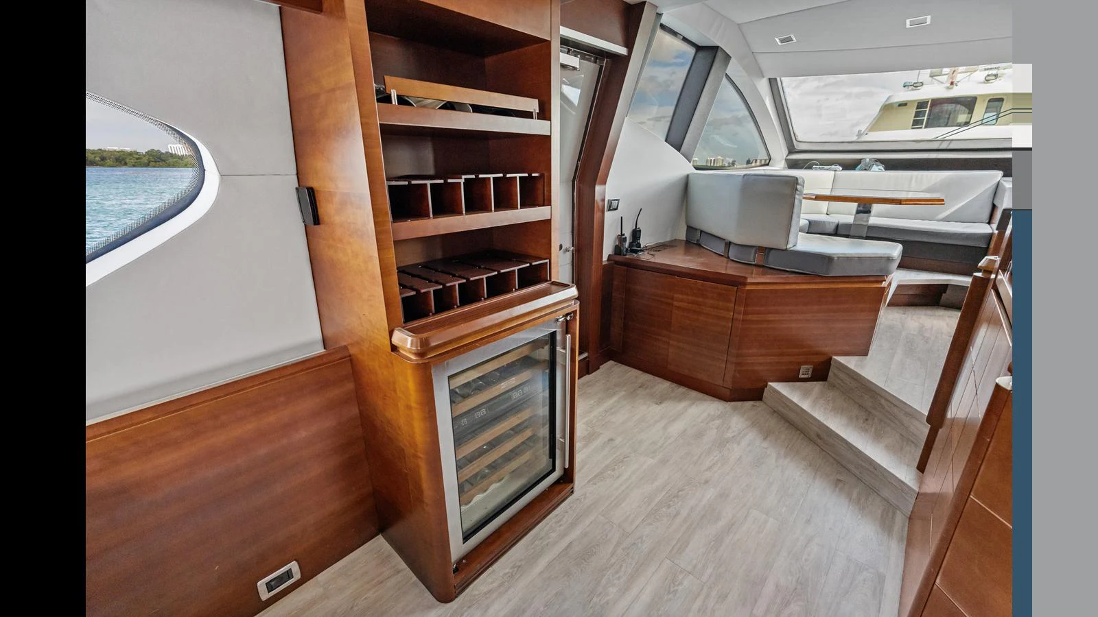 a room with a bed and a dresser aboard KNOT WOKE Yacht for Sale