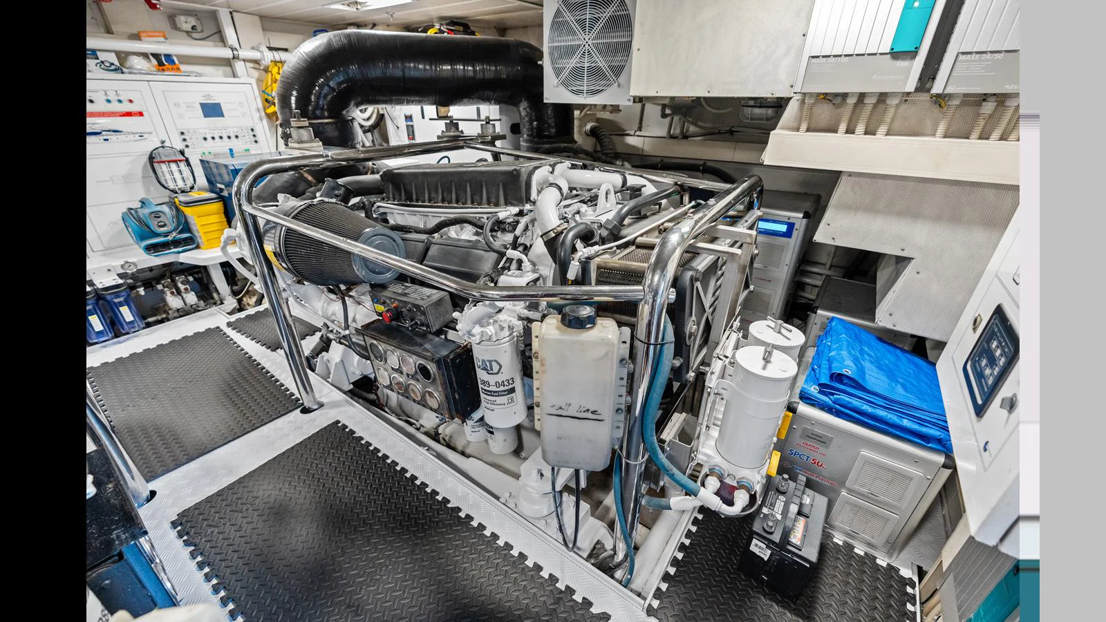a machine with many wires aboard KNOT WOKE Yacht for Sale