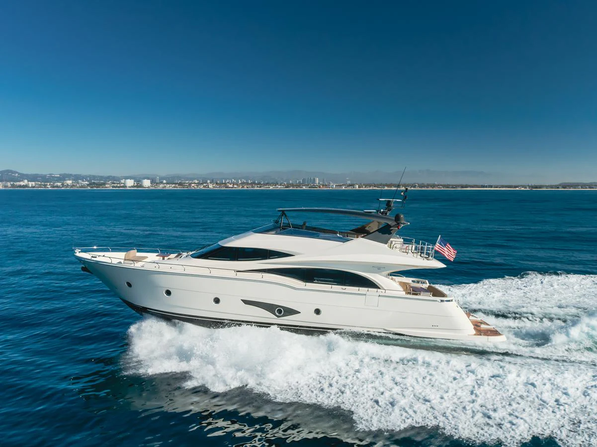 a white yacht on the water aboard FINE SEAS-ONINGS Yacht for Sale