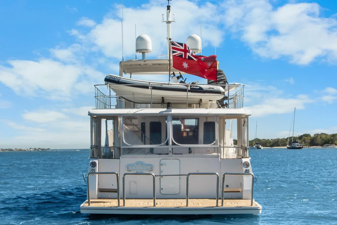 a boat on the water aboard ENCORE Yacht for Sale