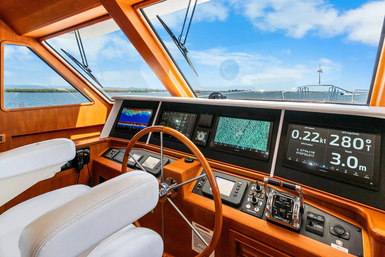 inside of a vehicle aboard ENCORE Yacht for Sale