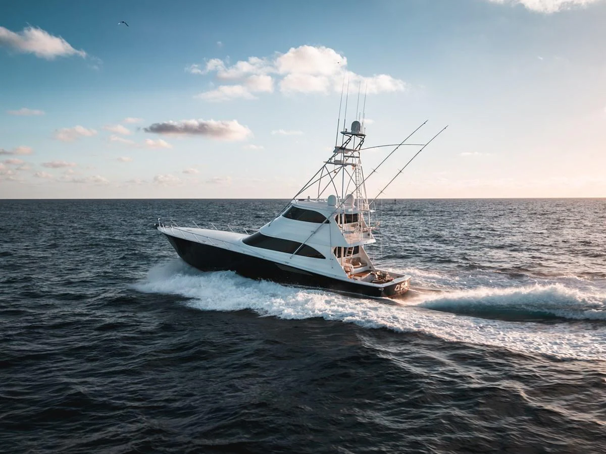 a boat on the water aboard EL JEFE Yacht for Sale