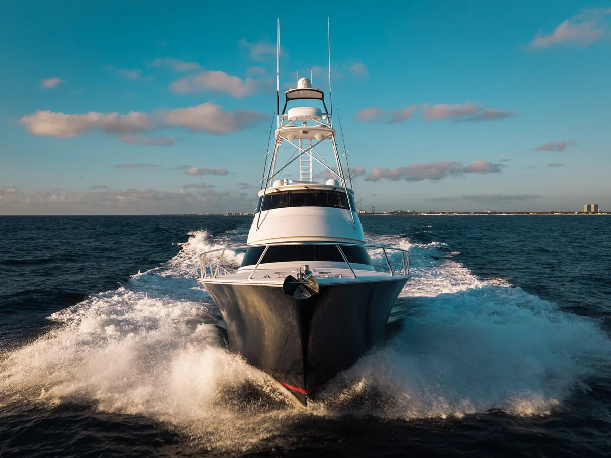 a boat on the water aboard EL JEFE Yacht for Sale