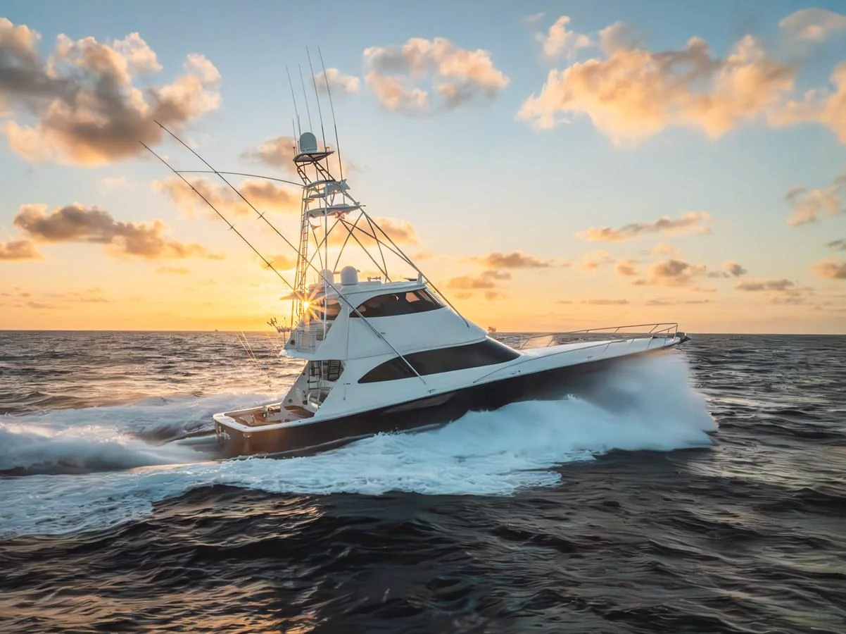 a boat on the water aboard EL JEFE Yacht for Sale