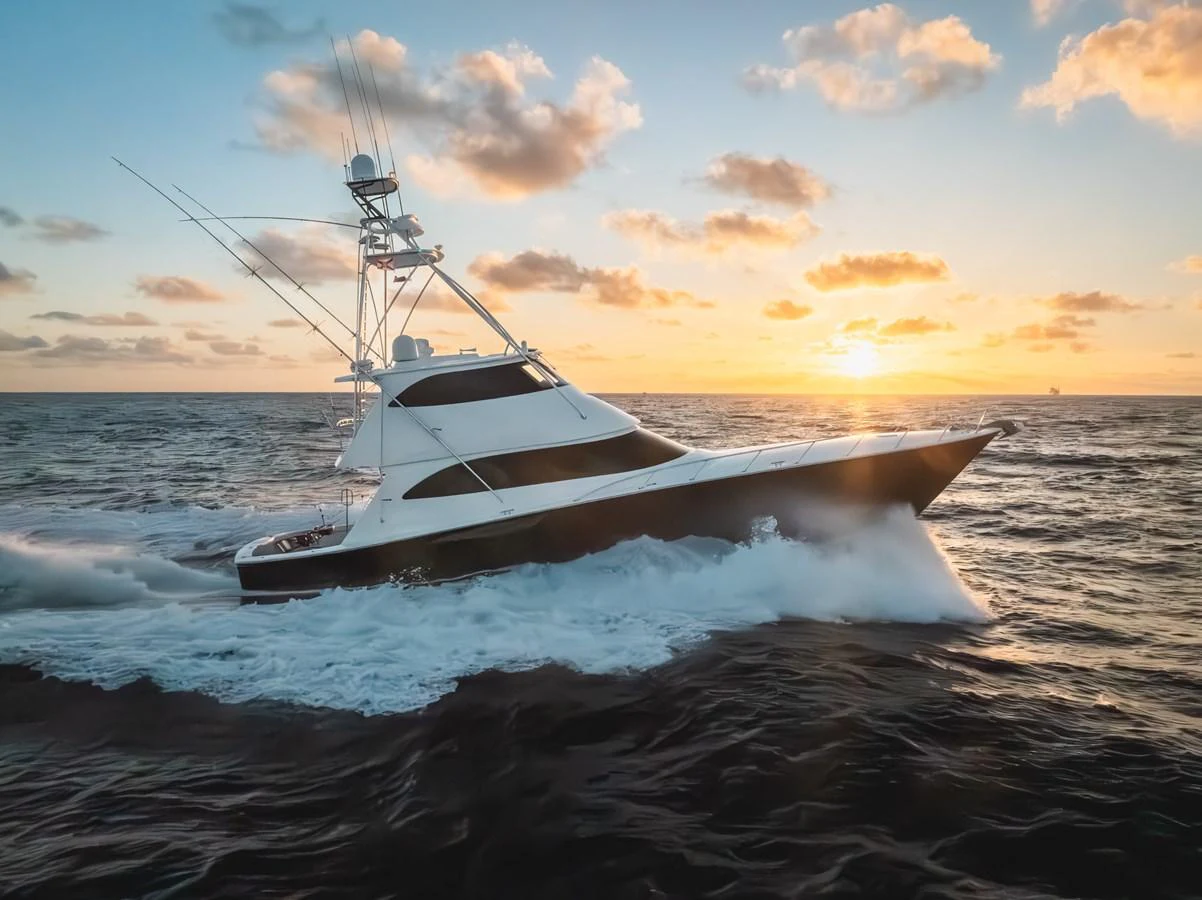 a boat on the water aboard EL JEFE Yacht for Sale