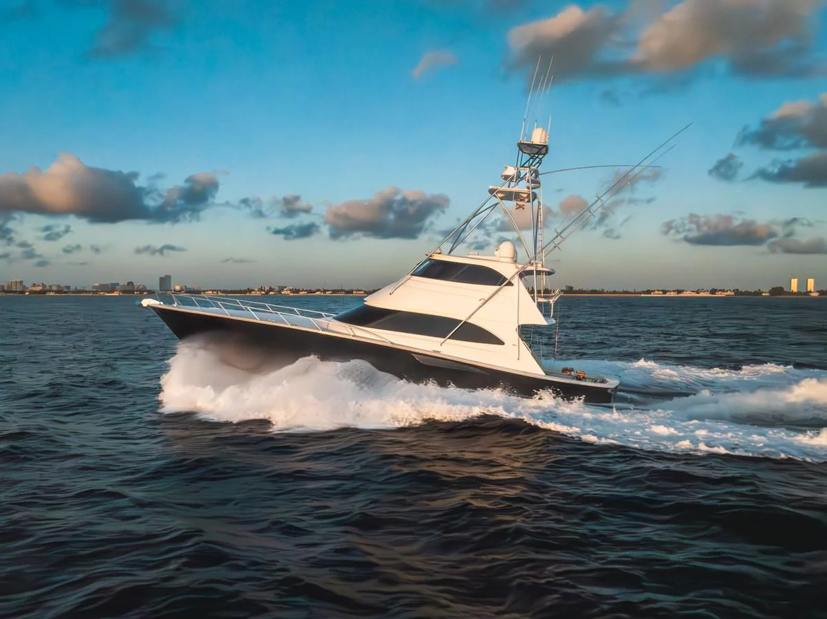 a boat splashing in the water aboard EL JEFE Yacht for Sale
