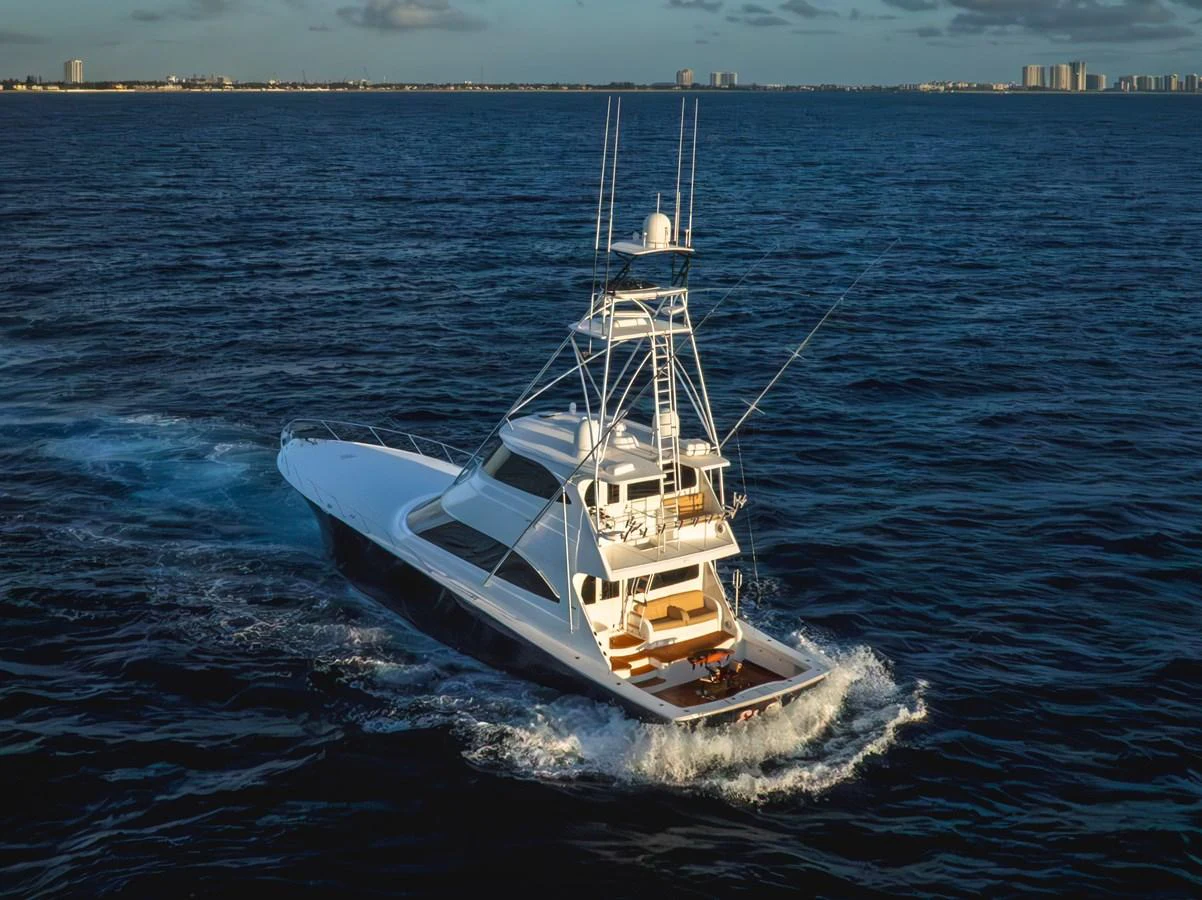 a boat on the water aboard EL JEFE Yacht for Sale