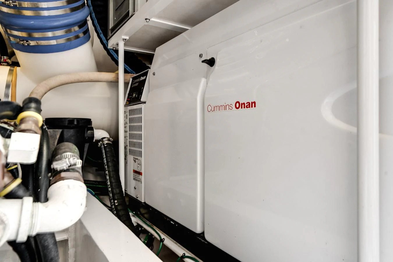 a machine with a white label aboard EL JEFE Yacht for Sale