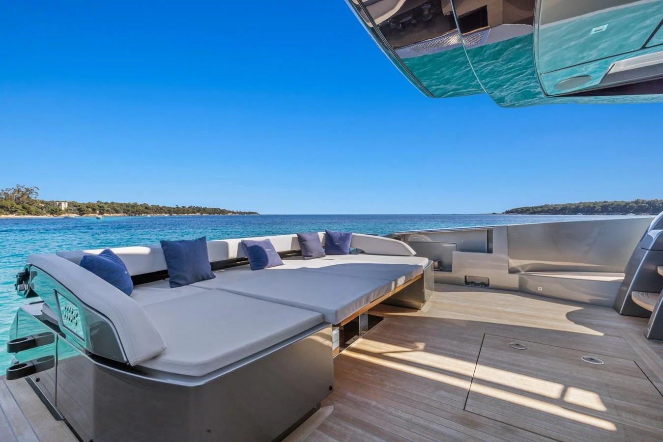 a boat on a deck aboard SAMIRA Yacht for Sale