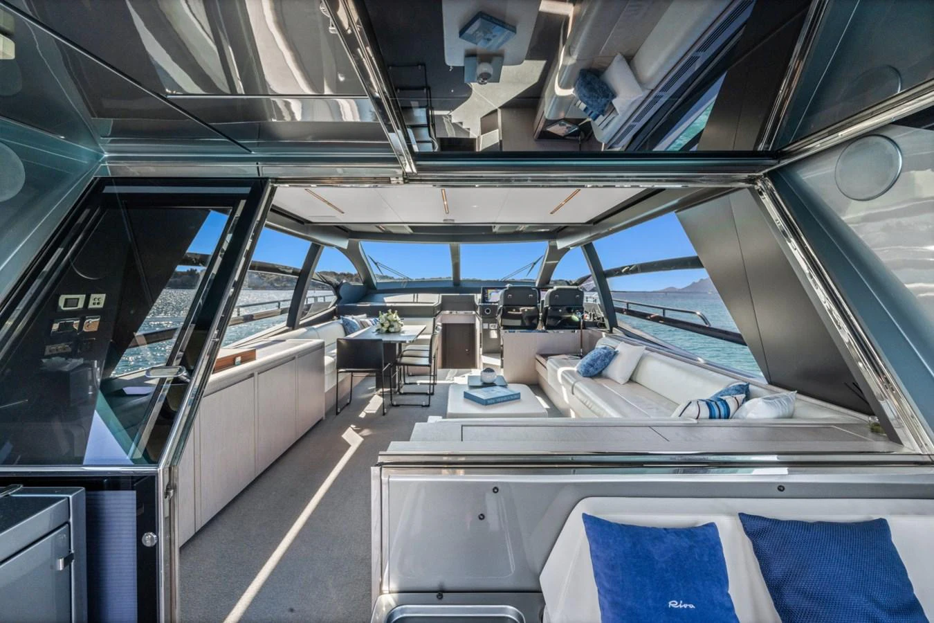 inside of a vehicle aboard SAMIRA Yacht for Sale