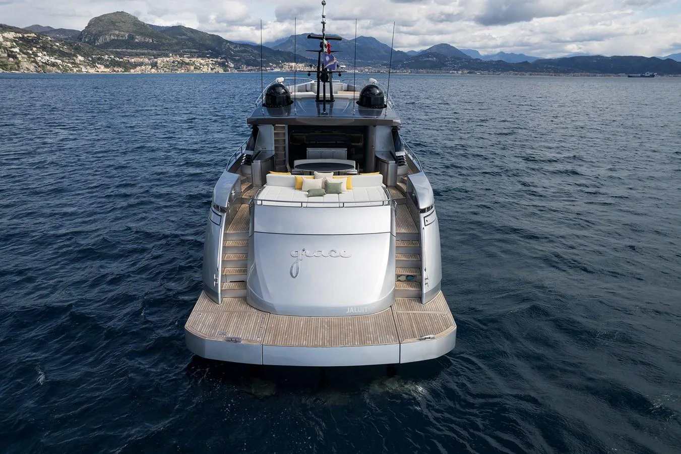 a boat on the water aboard GRACE Yacht for Sale
