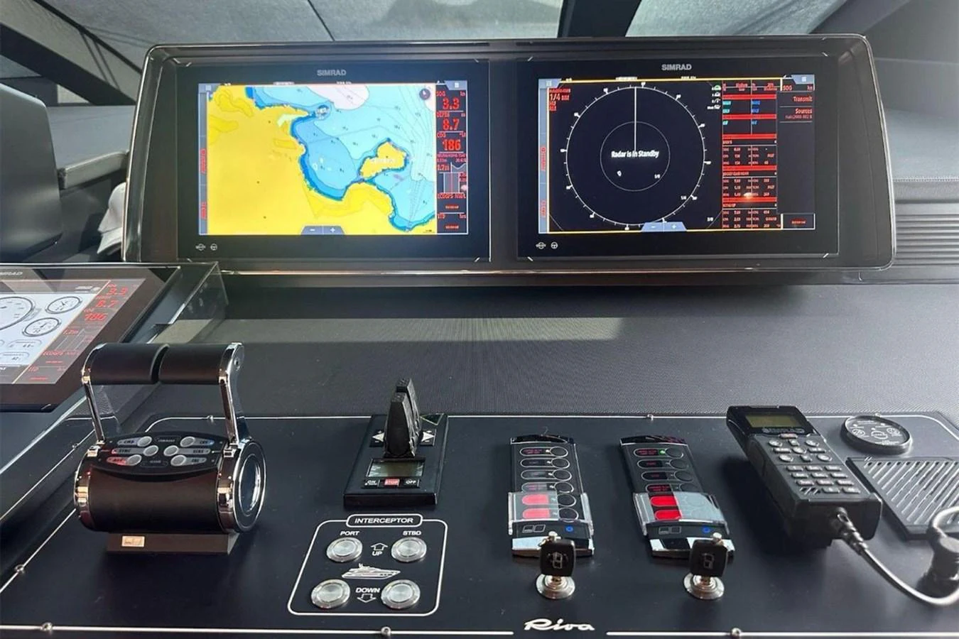 a video game console with a video game console and controllers aboard BELLA DONNA Yacht for Sale