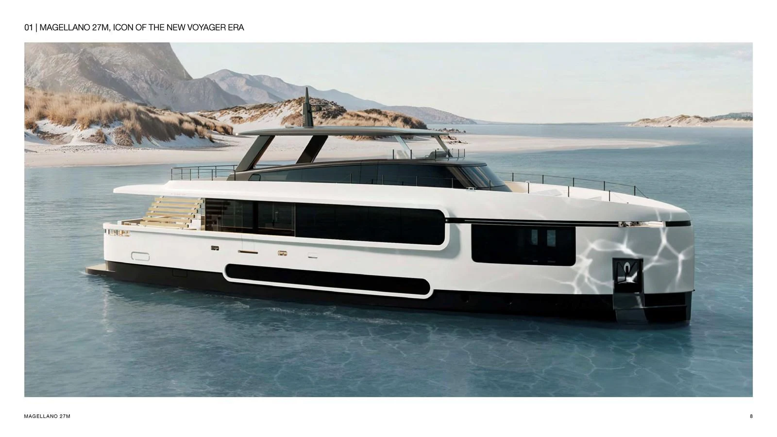 a white yacht in the water aboard AZIMUT GRANDE 27M MAGELLANO Yacht for Sale
