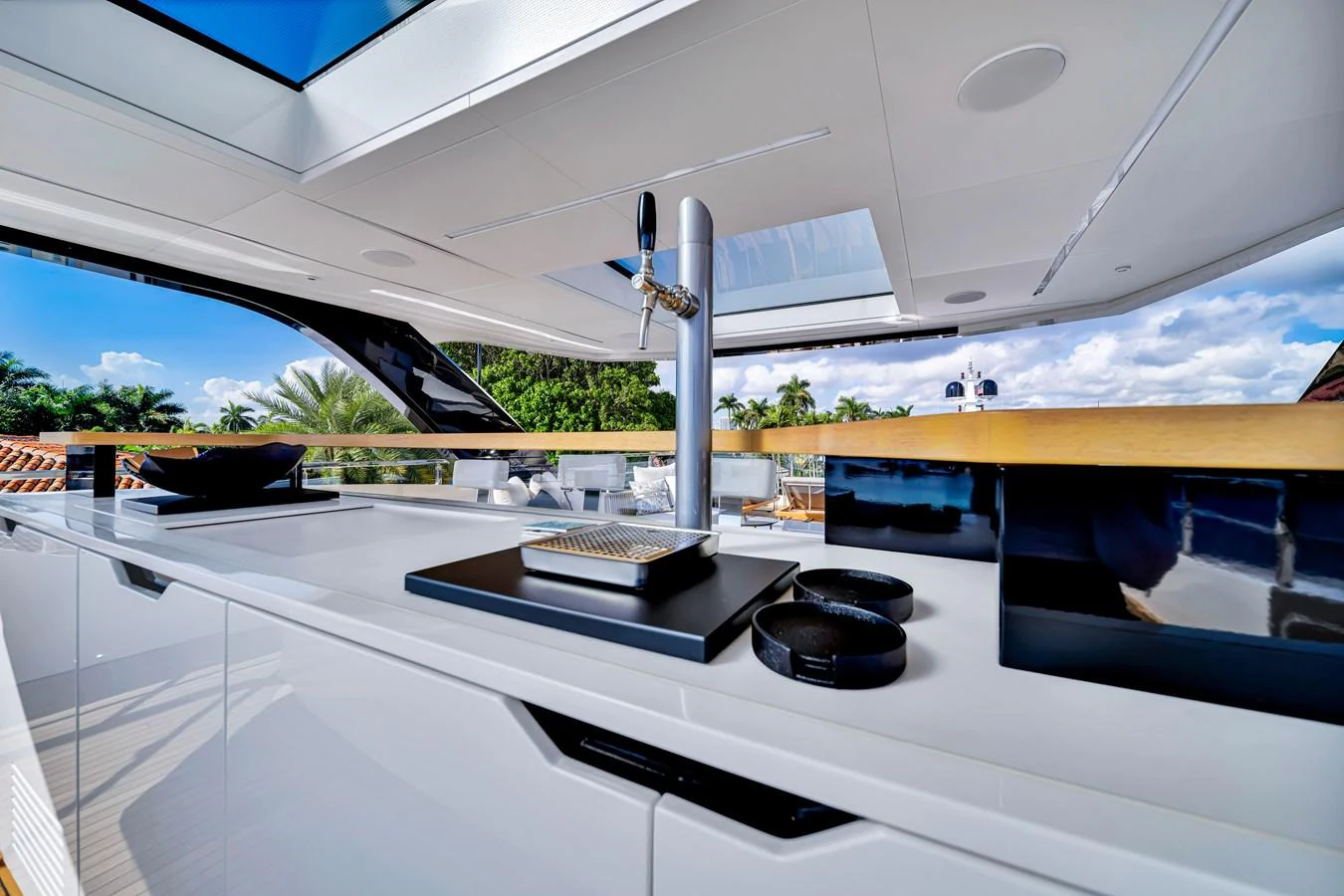 The yacht's galley features modern appliances and a sleek design, perfect for gourmet cooking. aboard BAGLIETTO DOM 133 #5 Yacht for Sale