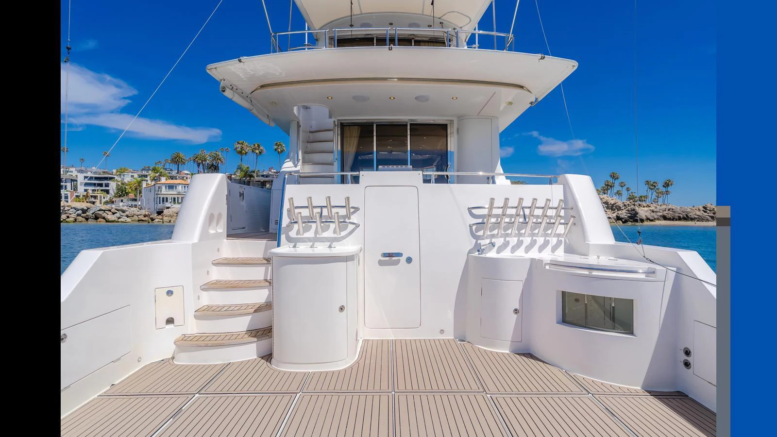 The yacht's aft deck features a spacious and well-appointed area for relaxation and entertainment. aboard SEAQUEL Yacht for Sale