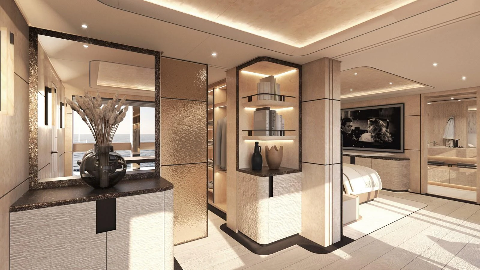 The yacht's interior features a luxurious and modern design with elegant furnishings and ample natural light. aboard NUVOLARI LENARD 52 PLUS Yacht for Sale