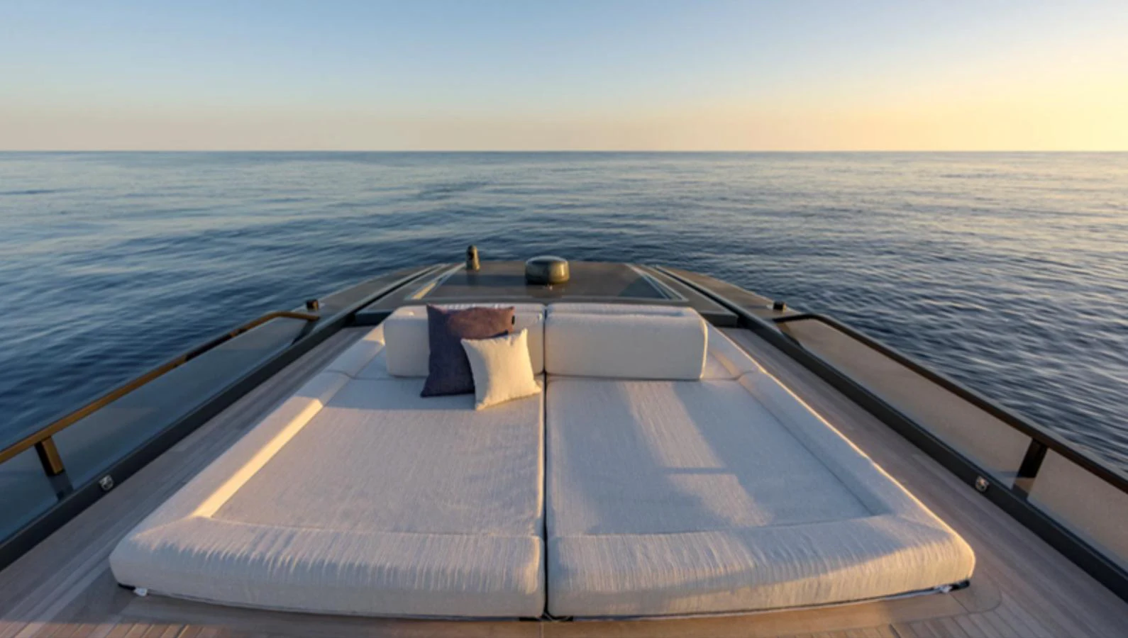 The yacht features a spacious sundeck with comfortable lounge seating, perfect for relaxation. aboard BARIC Yacht for Sale