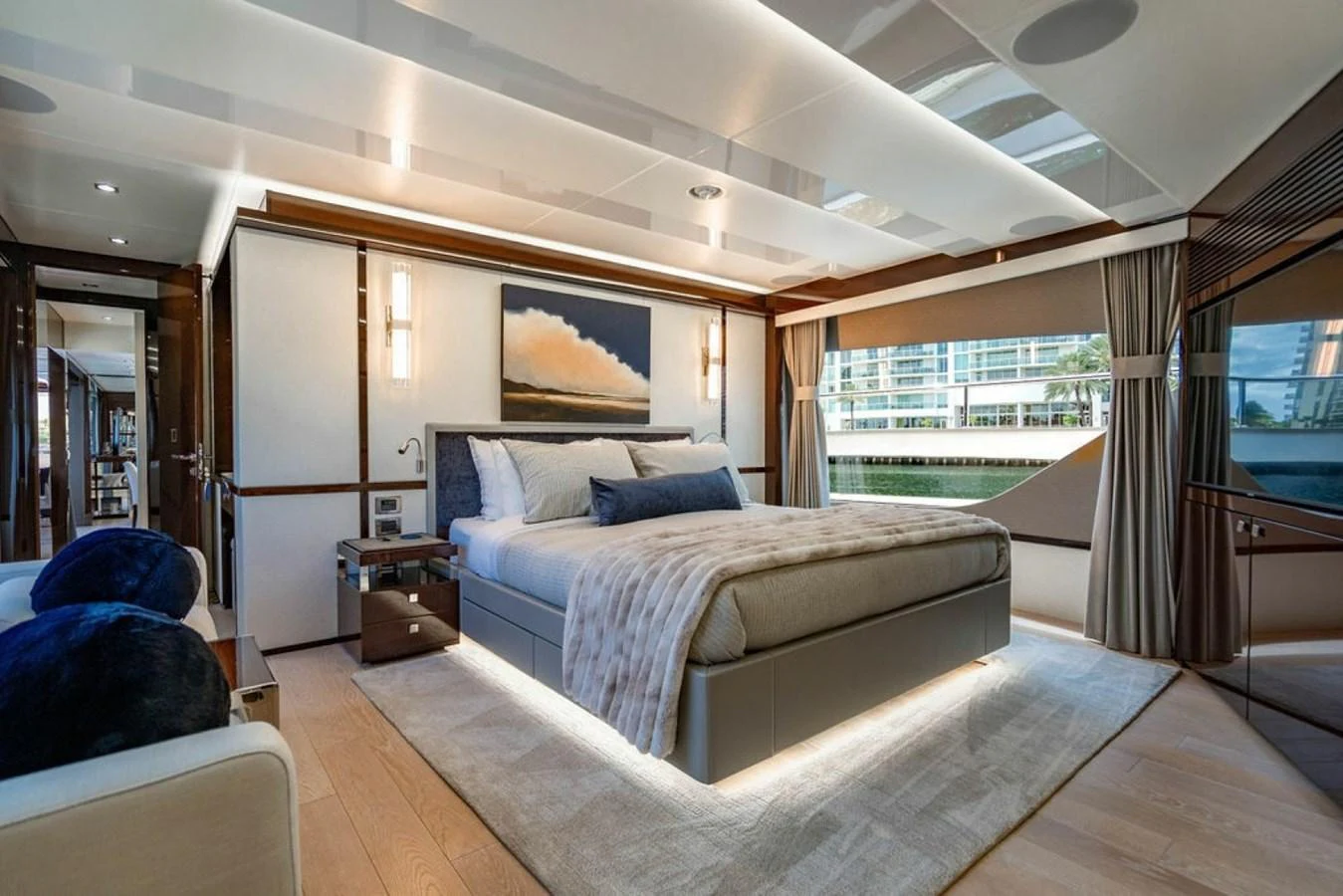 The master stateroom offers a luxurious and spacious retreat with elegant decor and ample natural light. aboard STAR OF THE SEA Yacht for Sale