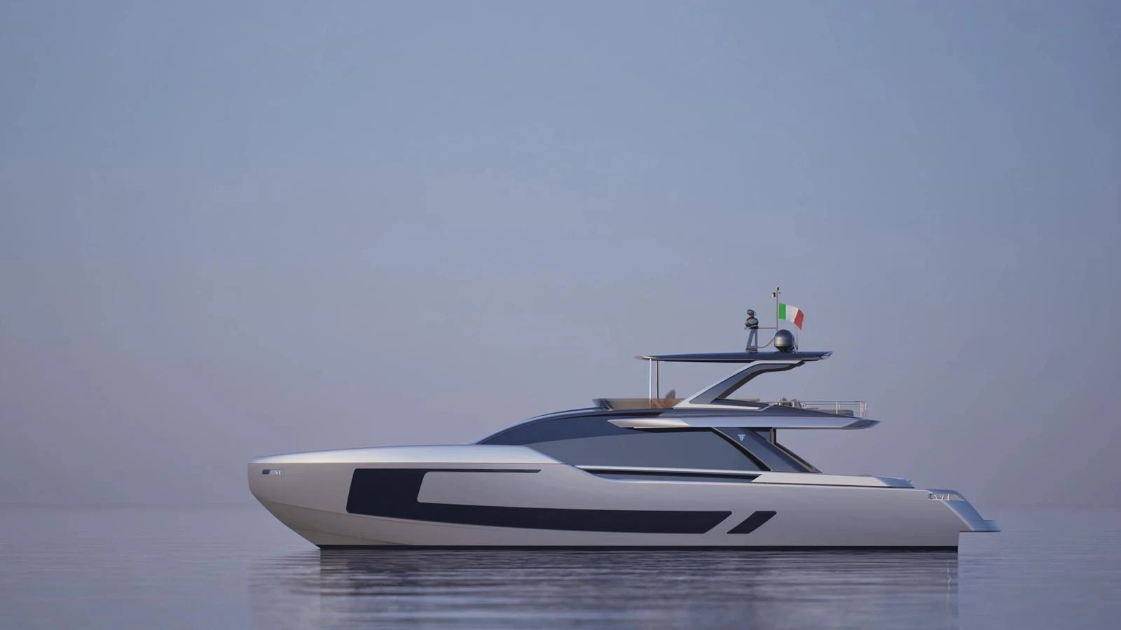 A sleek and modern yacht glides gracefully on calm waters, showcasing its elegant design. aboard 80' FILIPPETTI F80 Yacht for Sale