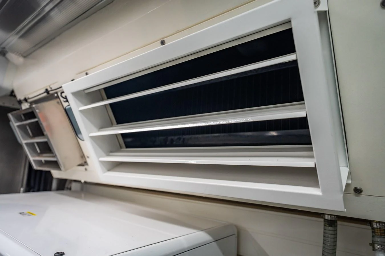 A close-up view of a ventilation system on the yacht. aboard ELENA Yacht for Sale