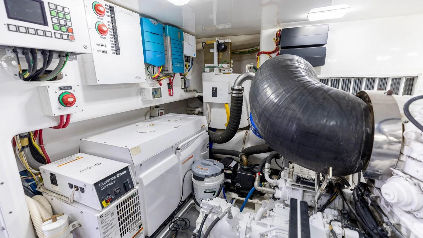 The engine room is equipped with advanced machinery and control systems, ensuring optimal performance and reliability. aboard CE Yacht for Sale