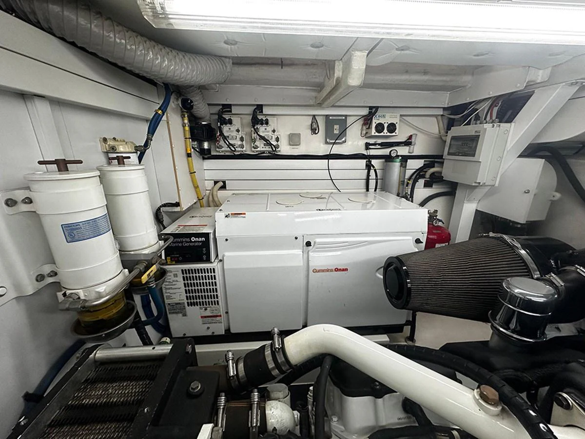 The engine room is equipped with advanced machinery and systems for optimal performance. aboard SEDEF Yacht for Sale