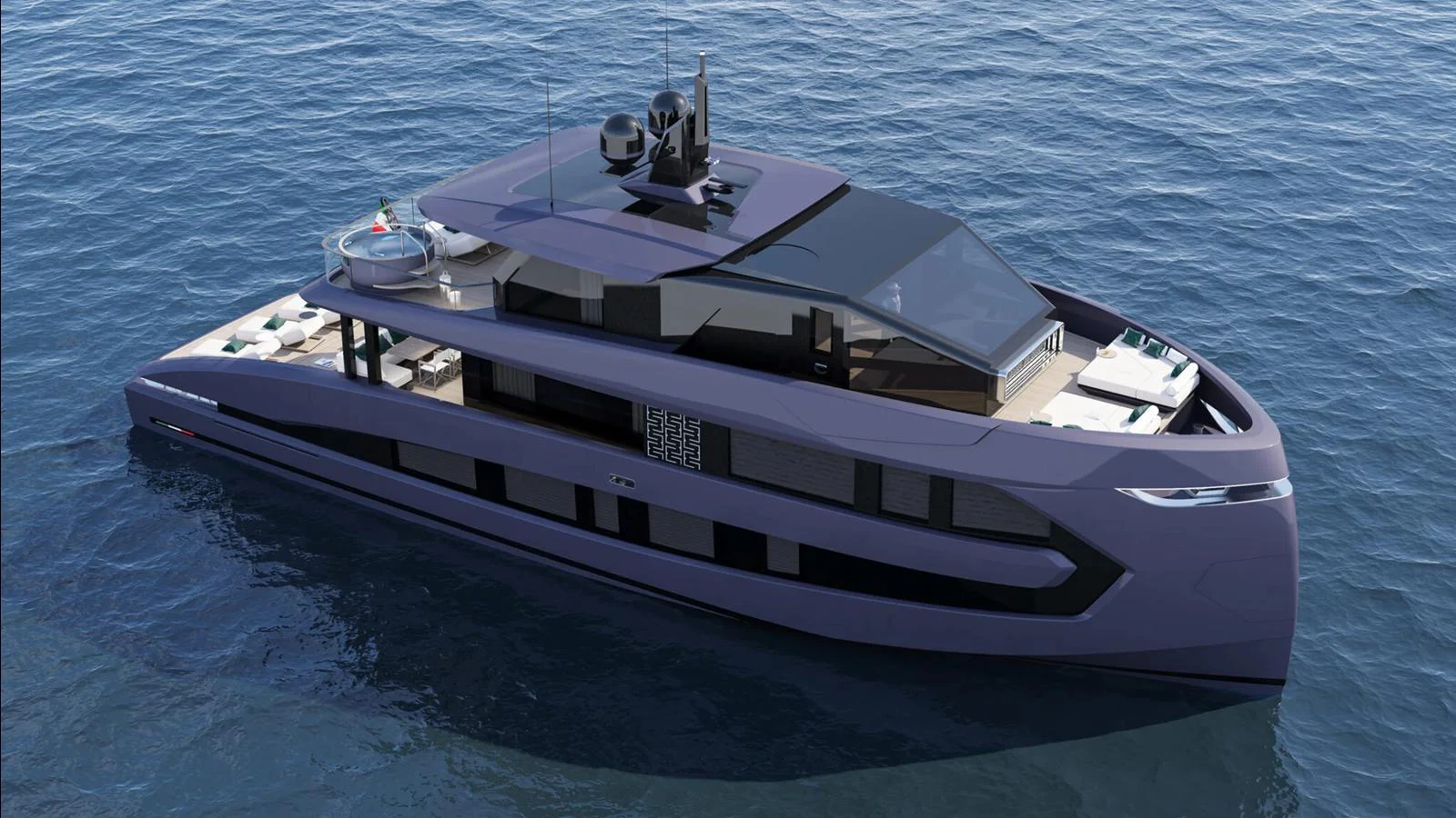 A sleek and modern yacht cruising on calm waters. aboard MANDAYACHT E 09 Yacht for Sale