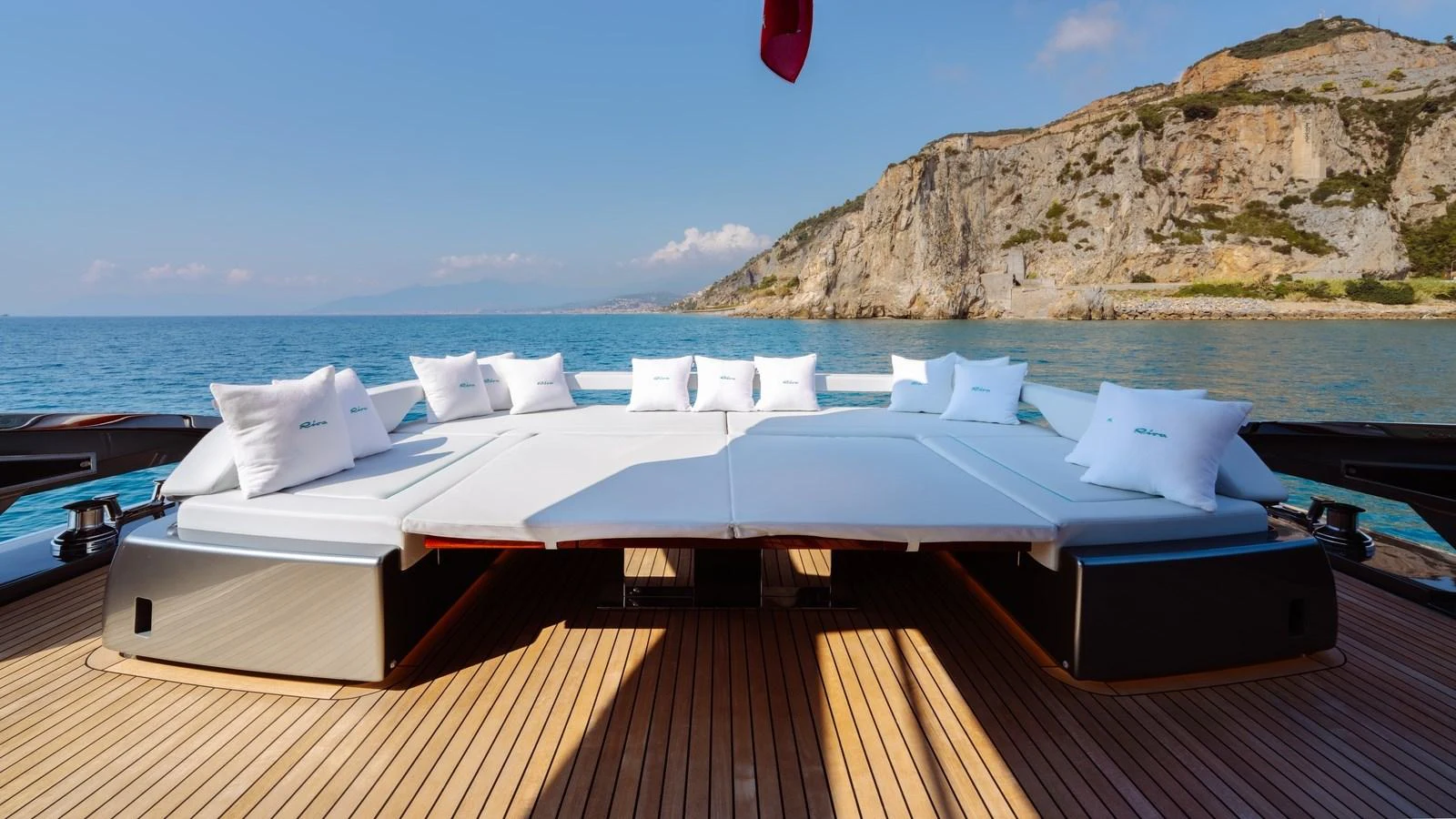 The sundeck offers a spacious and inviting area for relaxation with stunning views of the surrounding waters. aboard MAYAR Yacht for Sale