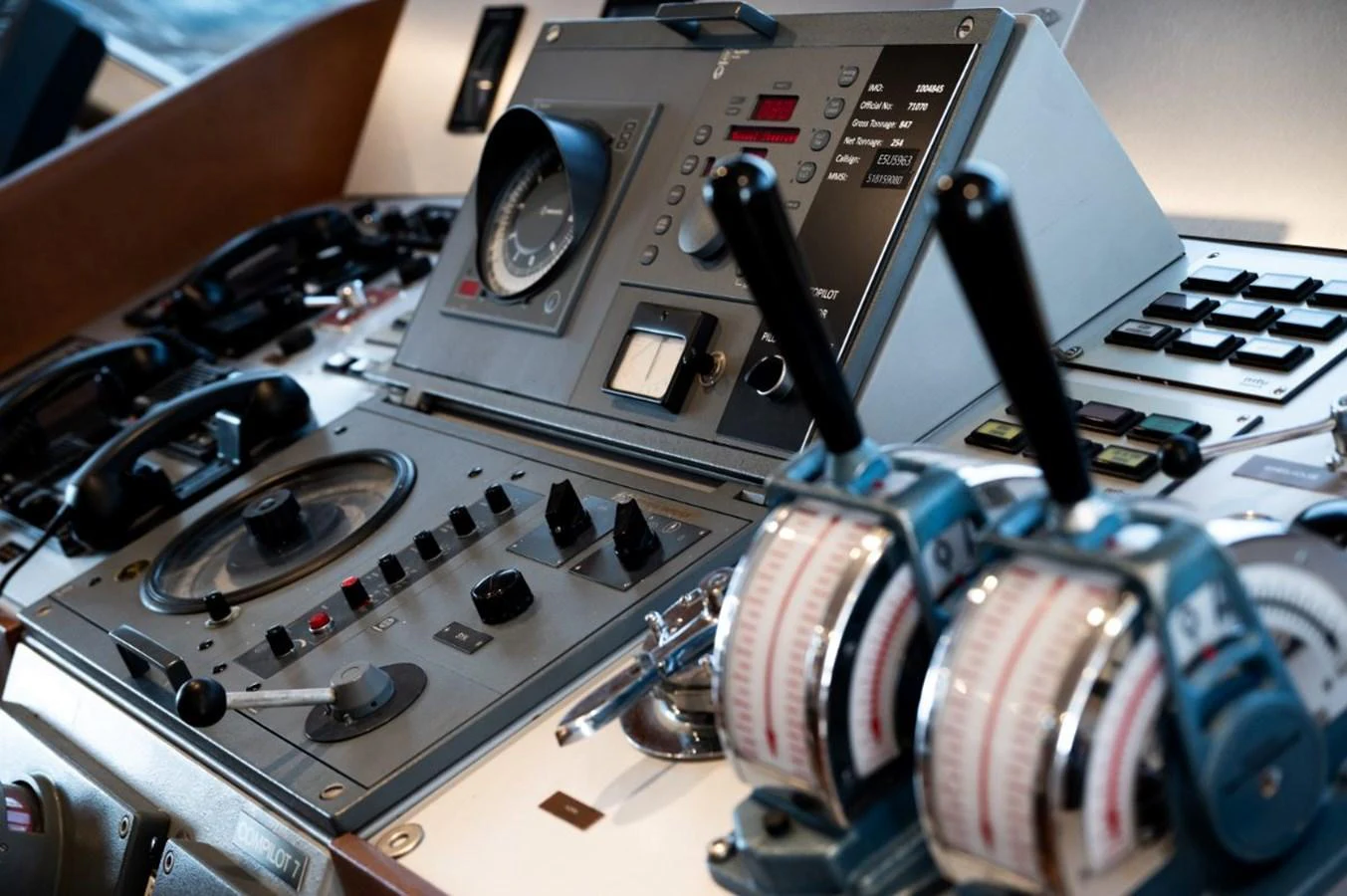 The helm station features advanced navigation and control systems for precise yacht handling. aboard STELLA FIERA II Yacht for Sale
