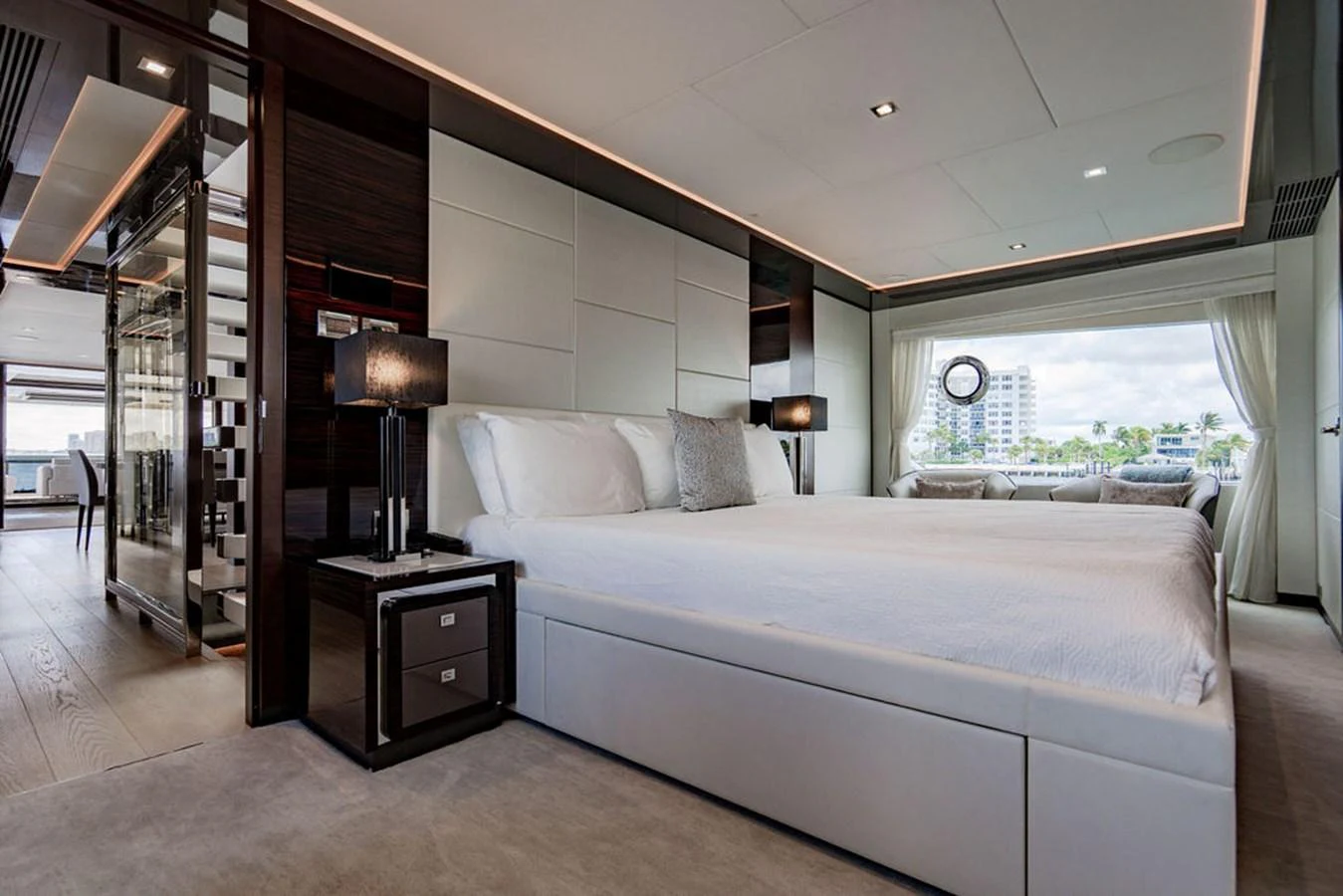 The master stateroom offers a luxurious and spacious retreat with a large bed and elegant decor. aboard M/Y 12 Yacht for Sale