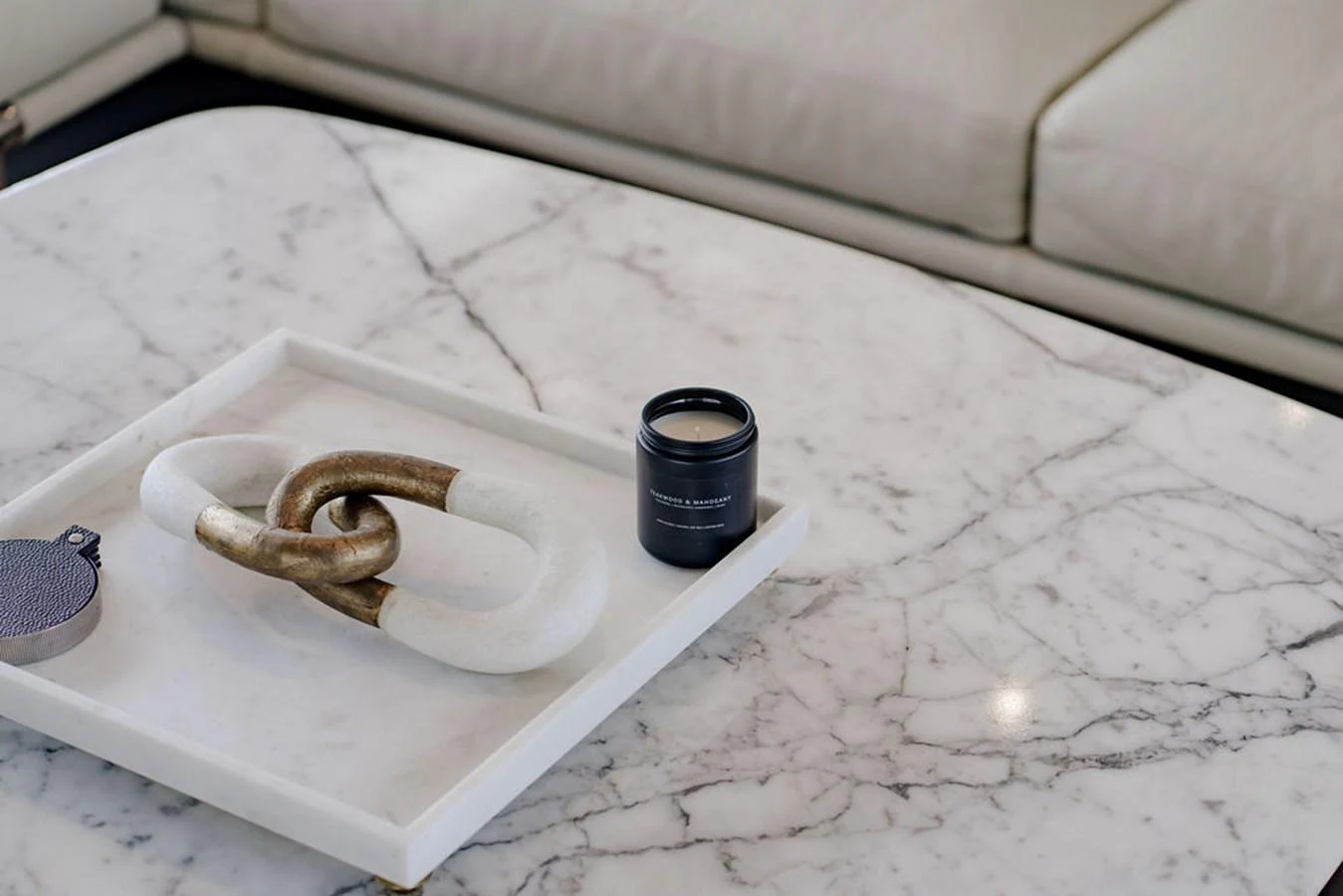 A luxurious marble table with elegant decor elements enhances the yacht's sophisticated interior. aboard M/Y 12 Yacht for Sale