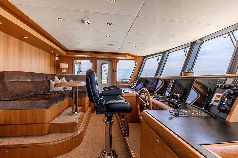 inside of a vehicle aboard GALENA Yacht for Charter