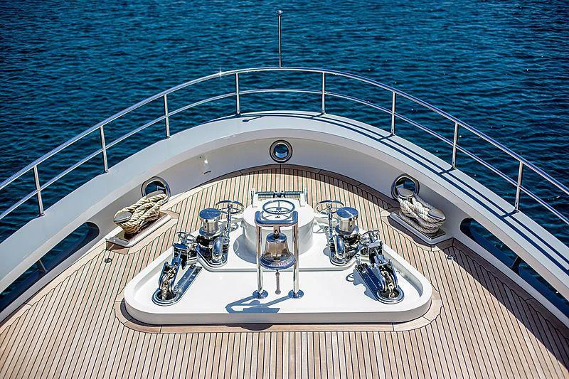 a deck of a ship aboard GALENA Yacht for Charter
