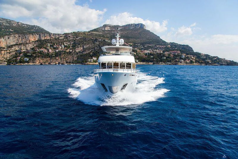 a boat on the water aboard GALENA Yacht for Charter