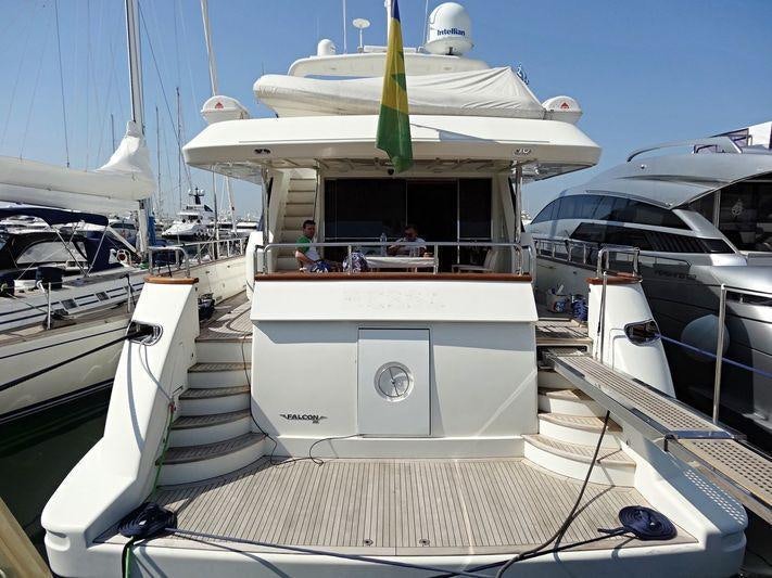 a boat with a sail aboard FALCON ISLAND Yacht for Charter