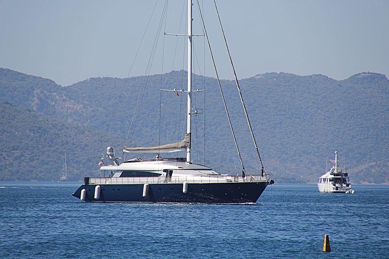 a couple of boats in the water aboard SAN LIMI Yacht for Charter