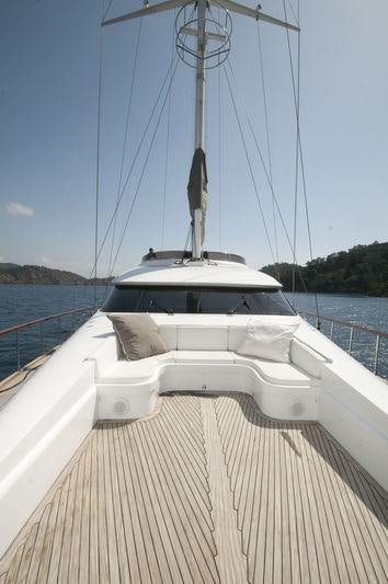 a boat on a dock aboard SAN LIMI Yacht for Charter