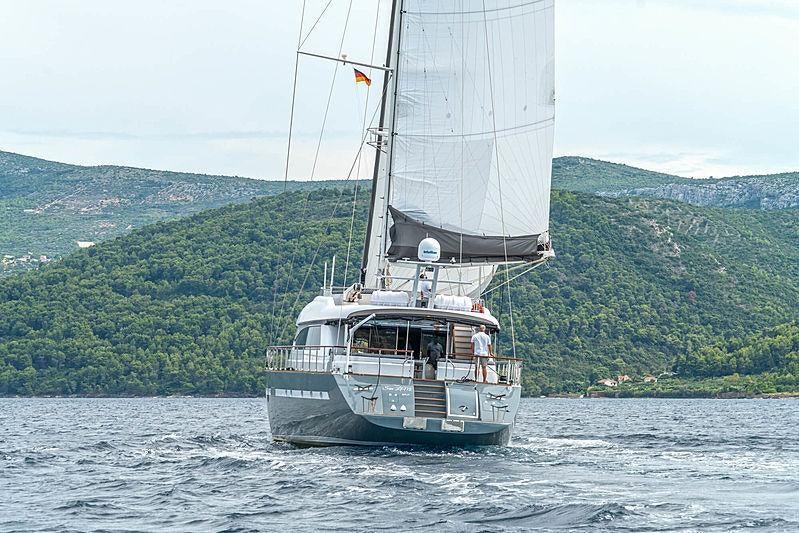 a sailboat on the water aboard SAN LIMI Yacht for Charter