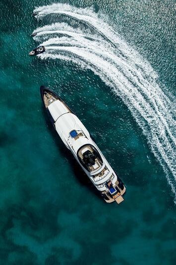 a boat in the water aboard RESILIENCE Yacht for Charter