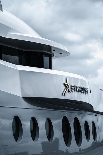 a close-up of a plane aboard STARDUST Yacht for Sale